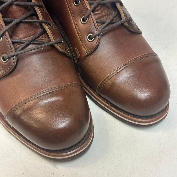 WORN ONCE Rancourt & Co x Helm Muller Work Boot Cap Toe Heritage Brown USA 8 D main image 6